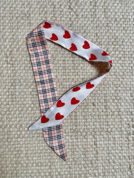 Twilly Tuch Muster Karo Herz