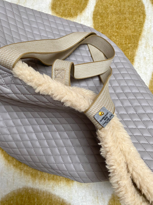 Teddy Dog Bag - Kunstleder - Taupe