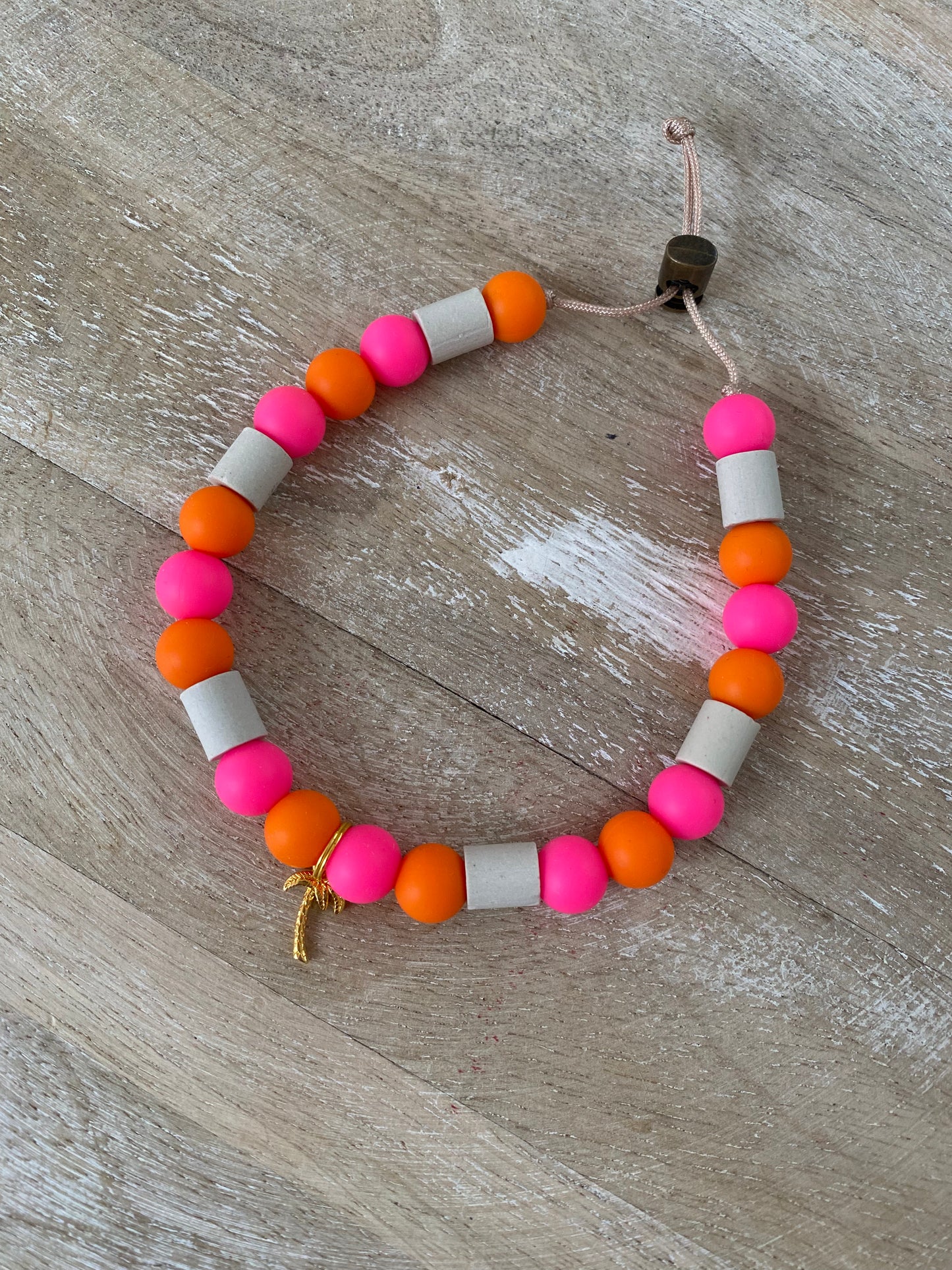 EM Keramik Kette - Pink Orange