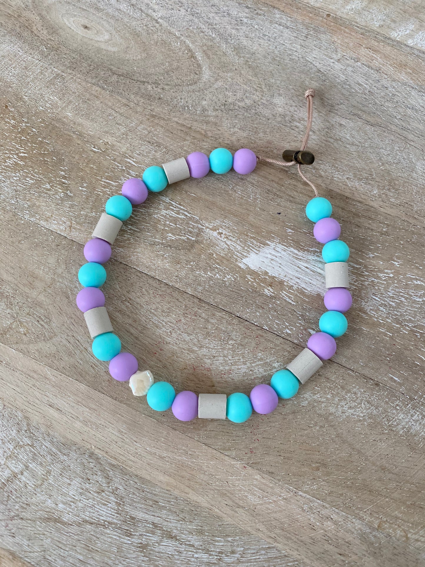 EM Keramik Kette - Flieder Mint