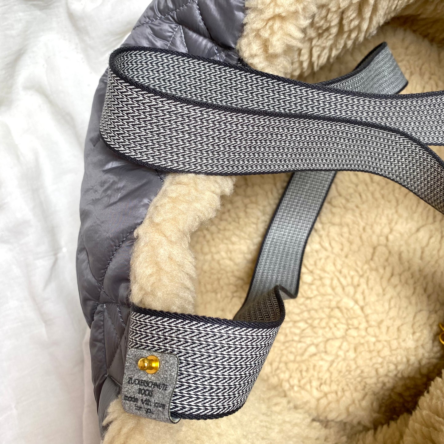 Teddy Dog Bag - Reisebettchen - Hellgrau