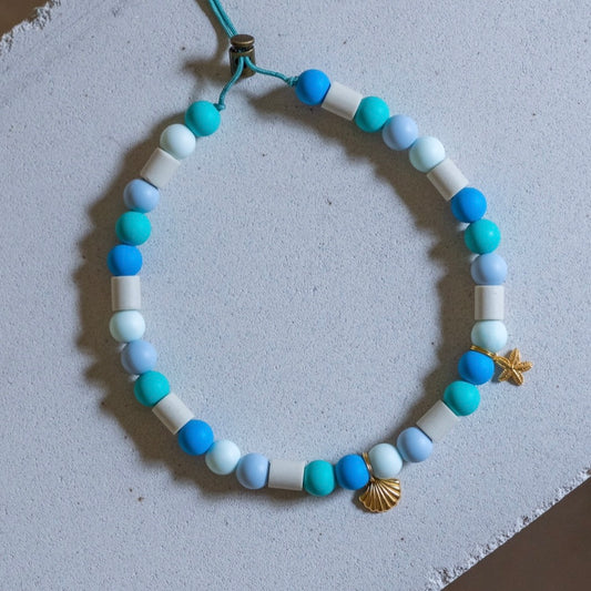 EM Keramik Kette - Blau