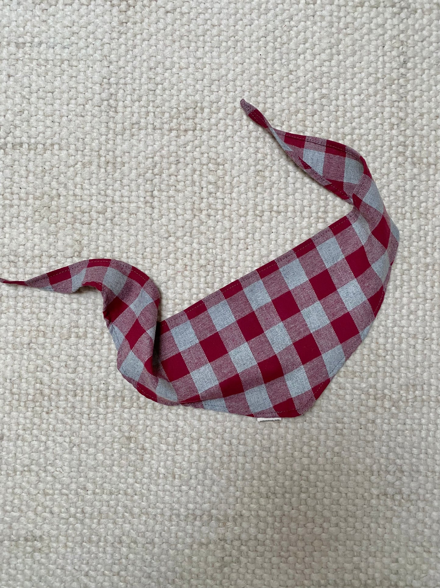 Flanell Bandana rot/grau
