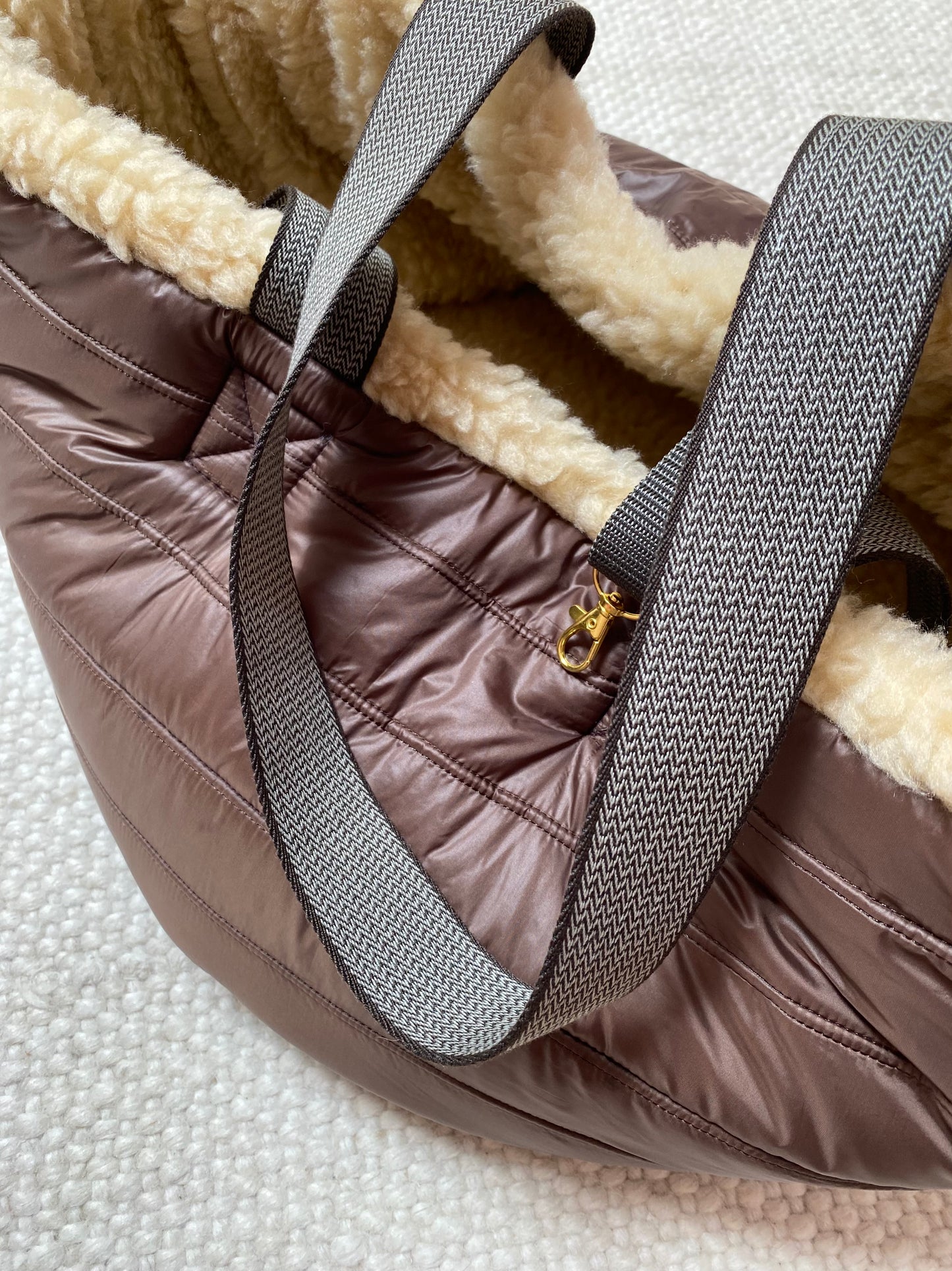 Teddy Dog Bag - Reisebettchen - Walnuss Braun