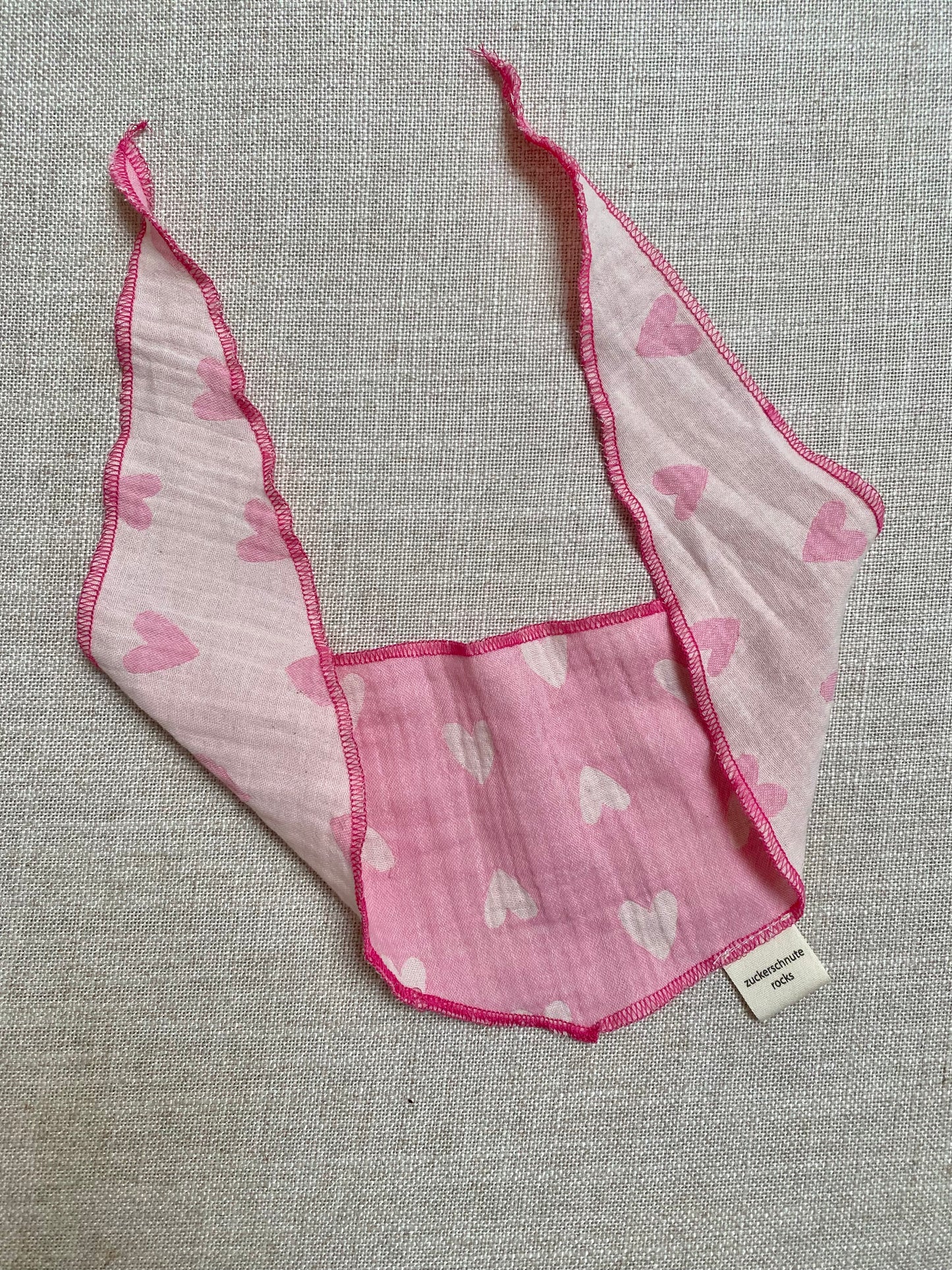 Musselin Bandana Herz Pink