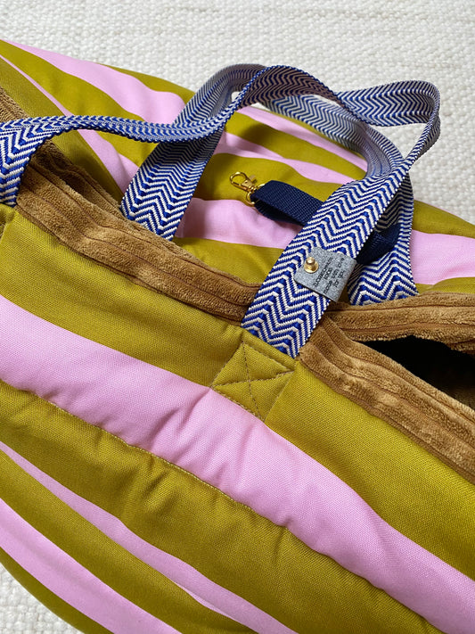 Streifen Canvas Dog Bag