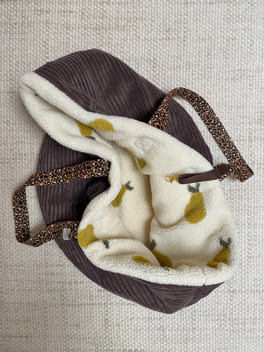 Cord Birnen Teddy Dog Bag