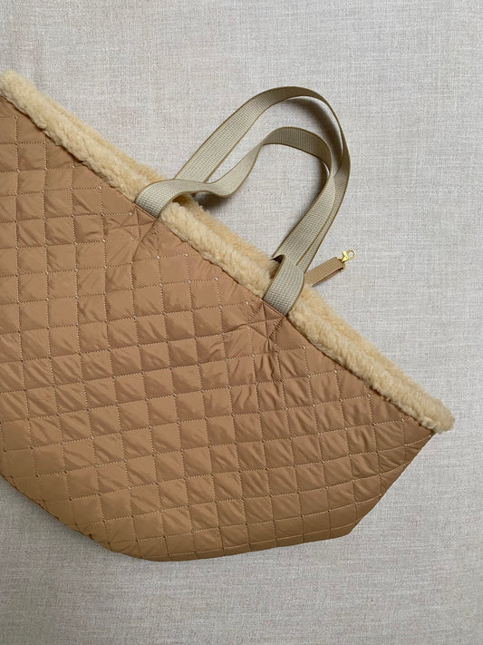 Teddy Dog Bag - Reisebettchen - Mandel