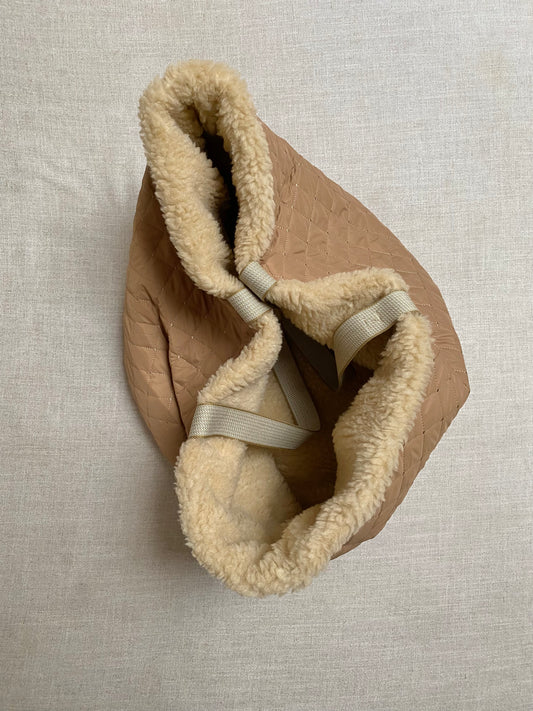 Teddy Dog Bag - Reisebettchen - Mandel