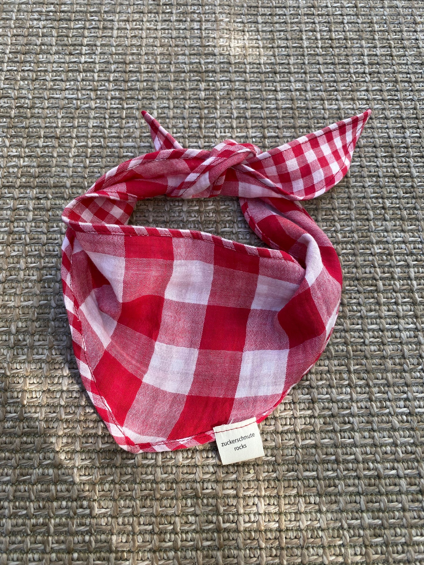 Musselin Bandana Karo Rot