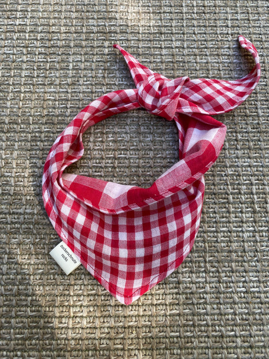 Musselin Bandana Karo Rot