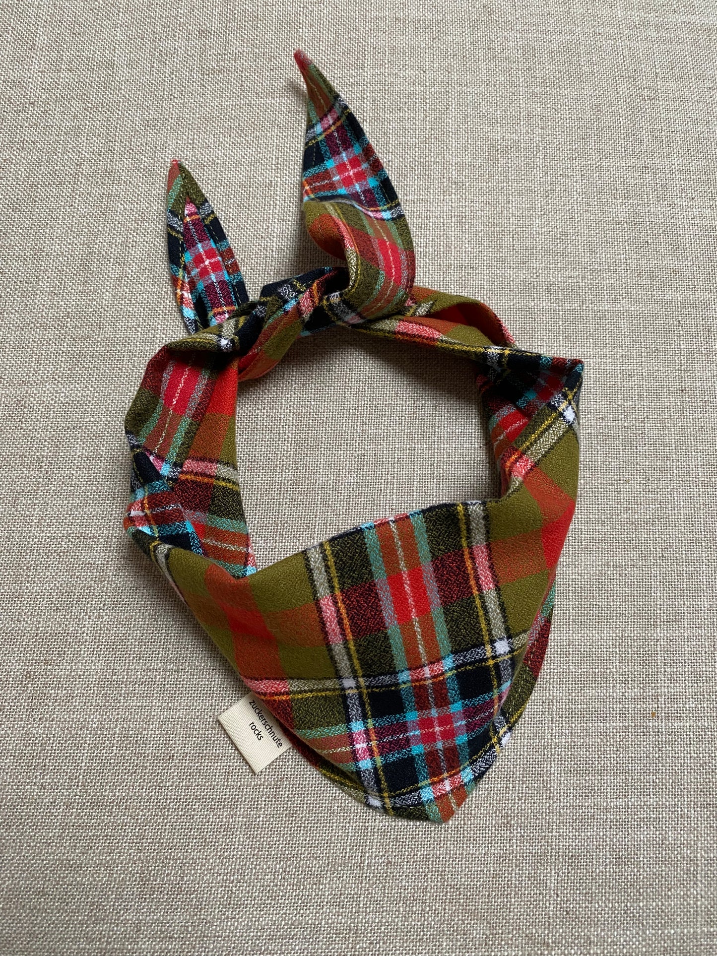 Flanell Bandana Grün/Rot