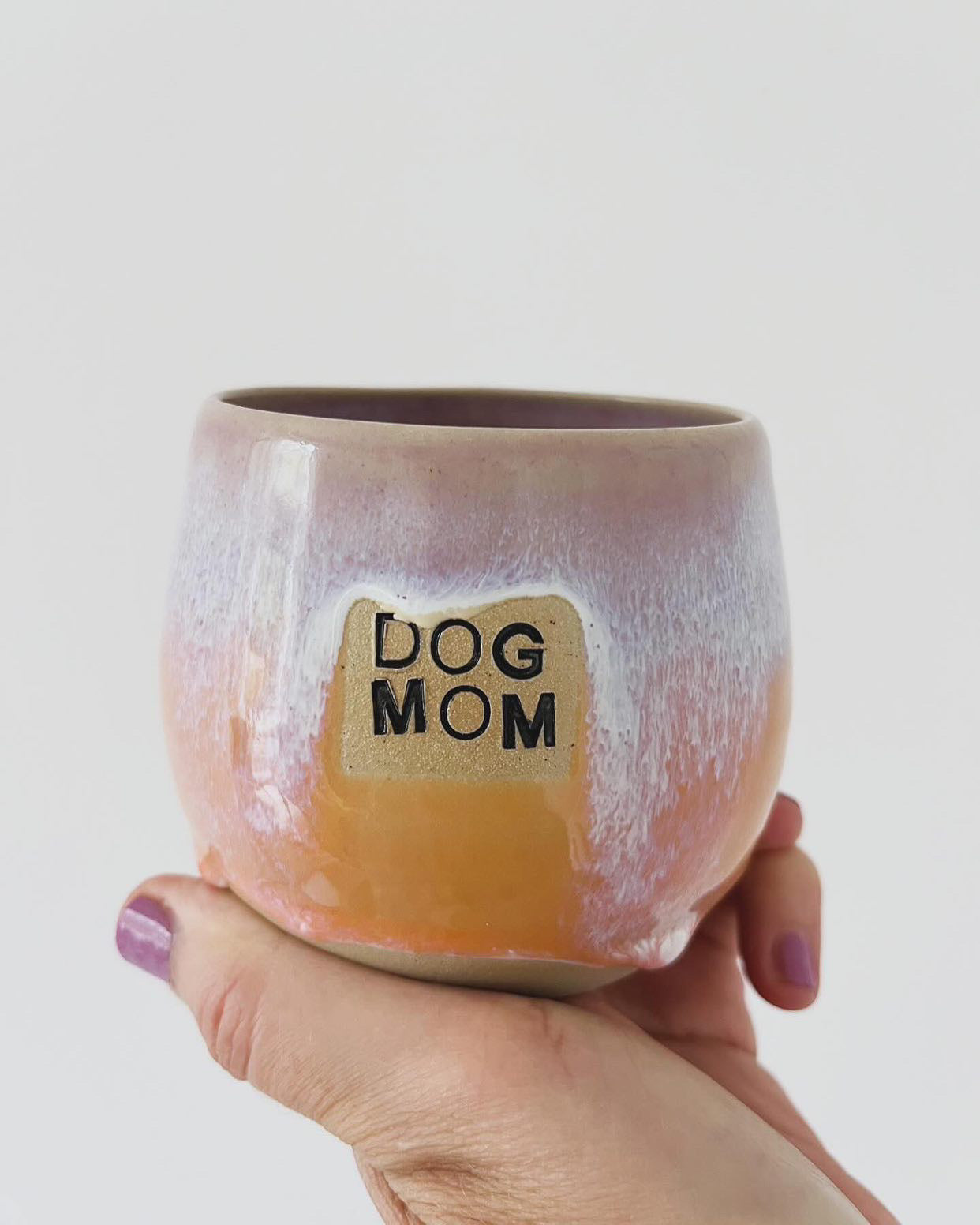 DOG MOM Becher Orange