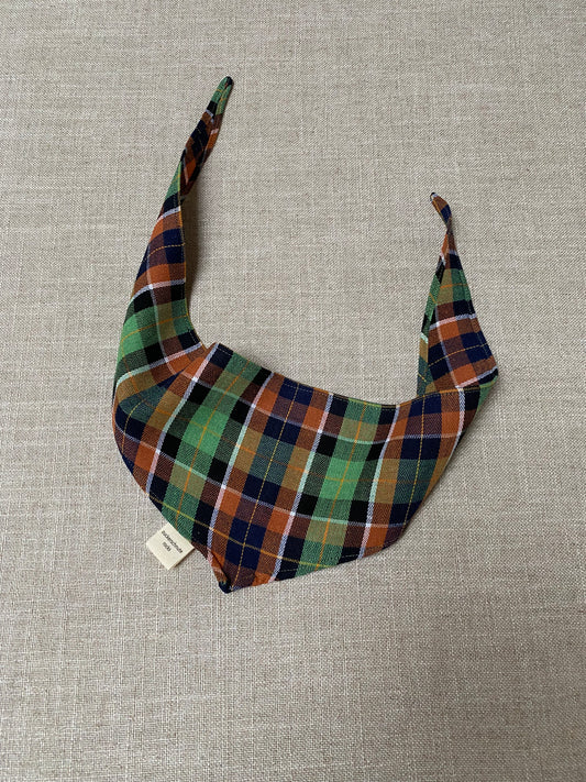 Flanell Bandana Grün/Orange