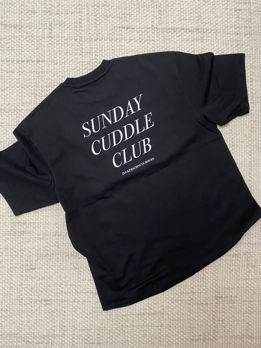 Sunday Cuddle Club Shirt schwarz