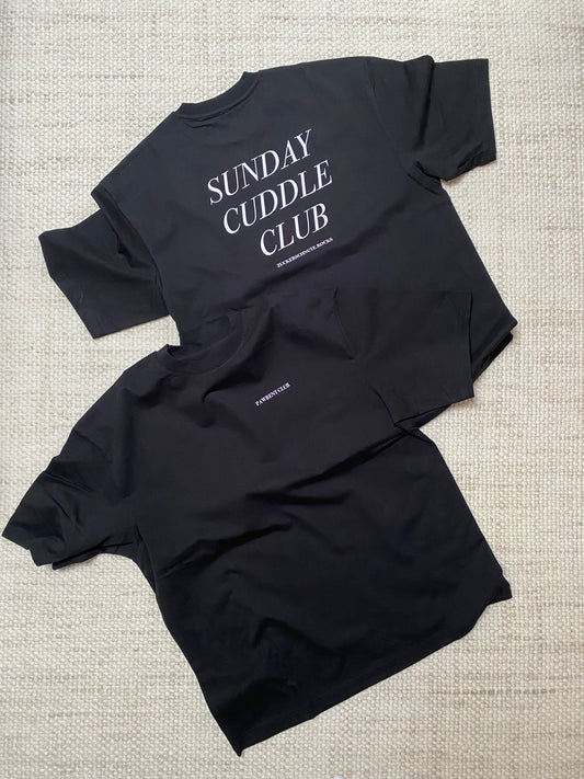 Sunday Cuddle Club Shirt schwarz