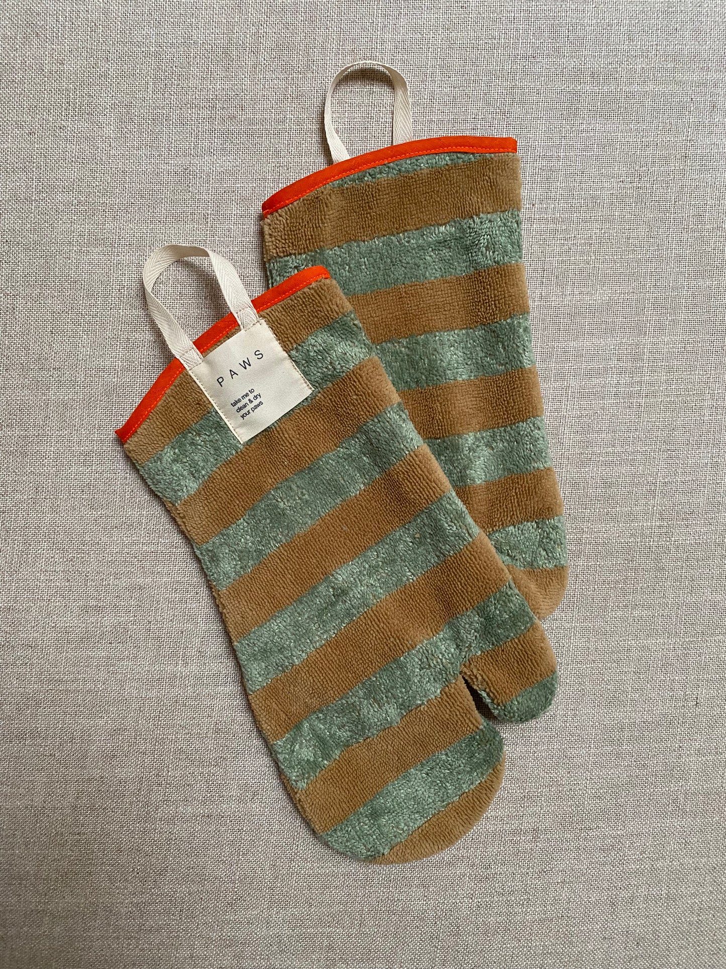 Pfotenhandschuh Frottee Salbei