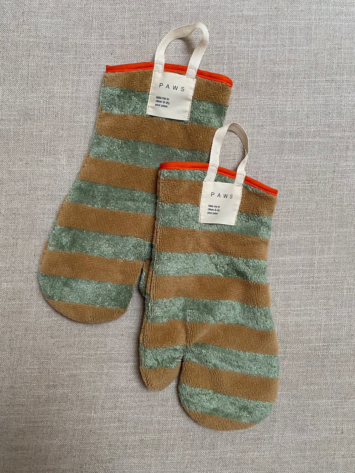 Pfotenhandschuh Frottee Salbei