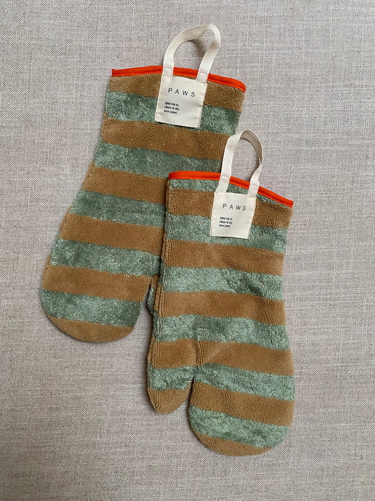 Pfotenhandschuh Frottee Salbei