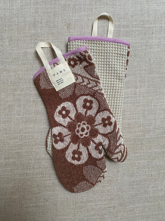 Pfotenhandschuh Set Frottee Brown